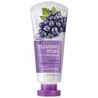 Kwailnara Cleansing Story, Grape Seed Deep Cleansing Foam (Oczyszczająca pianka na bazie ekstraktu z winogron)
