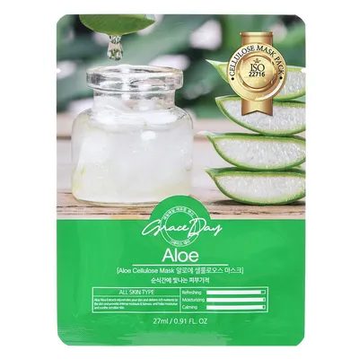 Grace Day Aloe Cellulose Mask (Maska w płachcie `Aloes`)
