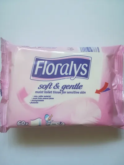 Floralys Soft & Gentle Moist Toilet Tissue for Sensitive Skin (Nawilżany papier toaletowy)