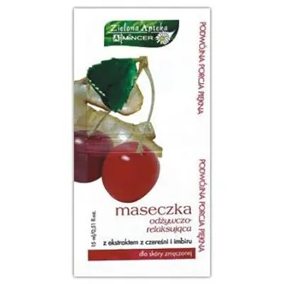 Mincer Pharma Zielona Apteka, Maseczka odżywczo - relaksująca z ekstraktem z czereśni i imbiru