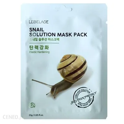 Lebelage Snail Solution Mask Pack (Maseczka do twarzy w płachcie ze śluzem ślimaka)