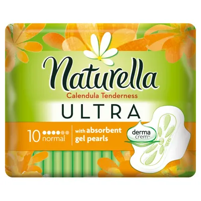 Naturella Ultra Normal Calendula Tenderness Magic with Absorbent Gel Pearls, Podpaski higieniczne z mikroperełkami