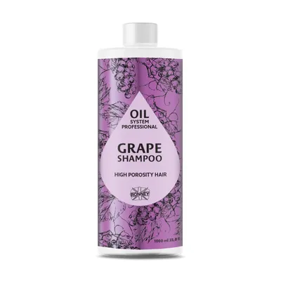 Ronney Professional, Oil System High Porosity Hair, Grape Shampoo (Szampon do włosów wysokoporowatych z olejkiem winogronowym)