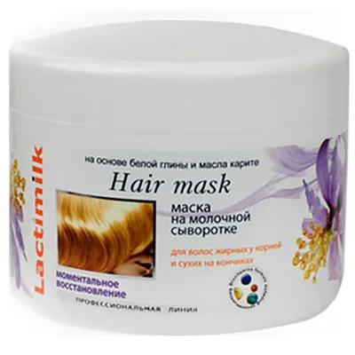 Lactimilk Maska na bazie serwatki i białej glinki do włosów tłustych u podstawy i suchych na końcach `Błyskawiczna regeneracja`