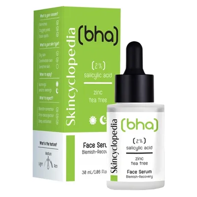 Skincyclopedia BHA Face Serum Blemish - Recovery (Skoncentrowane profesjonalne serum złuszczające i regenerujące z 2% kwasem salicylowym)