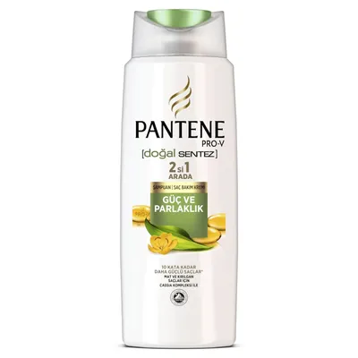 Pantene Pro-V, Nature Fusion, 2 in 1 Shampoo & Conditioner Strength & Shine (2 w 1 Szampon z odżywką `Mocne i lśniące`)
