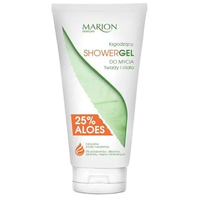 Marion NewCare, 25% Aloes, Łagodzący shower gel do mycia twarzy i ciała