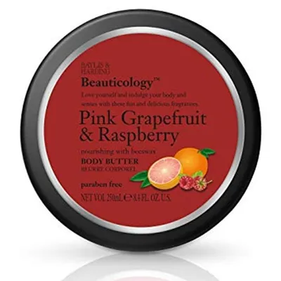 Baylis & Harding Beauticology, Pink Grapefruit & Raspberry Body Butter (Masło do ciała `Różowy grejpfrut & malina`)