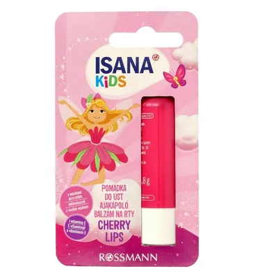 Isana Kids, Cherry Lips (Pomadka do ust `Wiśniowa` (nowa wersja))