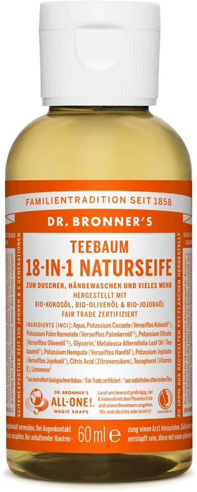 Dr. Bronner's 18 - in - 1 Teebaum Naturseife (Naturalne mydło w płynie z drzewem herbacianym)