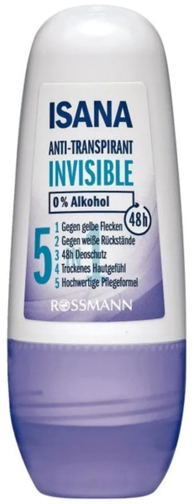 Isana Anti-Transpirant Roll-on Invisible 5 in 1 (Antyperspirant w kulce)