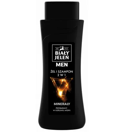Biały Jeleń For Men, Hipoalergiczny żel i szampon 2 w 1 z nanominerałami