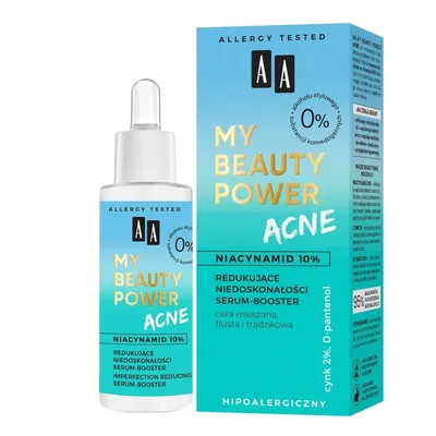 AA My Beauty Power Acne, Redukujące niedoskonałości serum-booster `Niacynamid 10%`