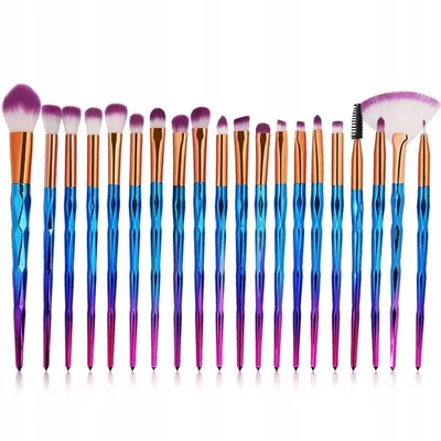 Deni Carte Unicorn, Brush Set (Jednorożec, Zestaw pędzli do makijażu twarzy)