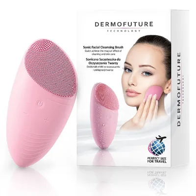 Dermofuture Precision Sonic Facial Cleansing Brush Travel Size (Podróżna szczoteczka soniczna do oczyszczania twarzy)