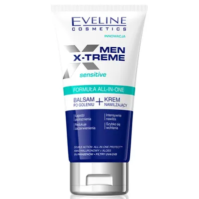 Eveline Cosmetics Men X-treme Sensitive, Balsam + krem nawilżający po goleniu 6w1