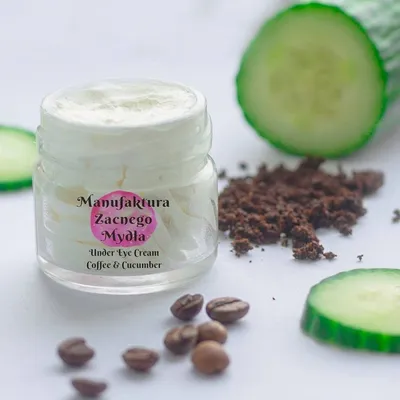 Manufaktura Zacnego Mydła Krem pod oczy 'Kawa,  ogórek i aloes'