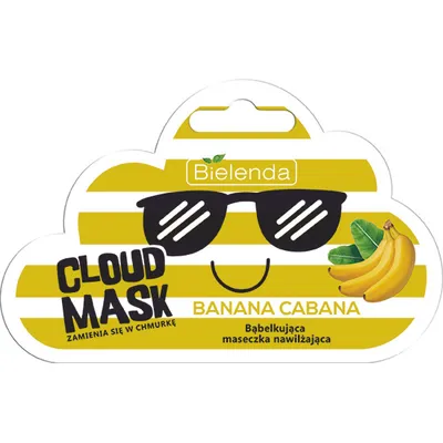Bielenda Cloud Mask Banana Cabana, Bąbelkująca maseczka nawilżająca