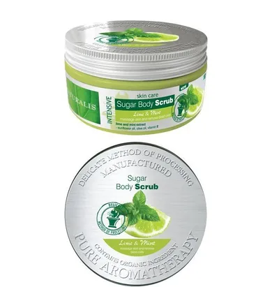 Naturalis Sugar Body Scrub  Lime & Mint (Naturalis cukrowy peeling  do ciała `Limonka z miętą`)