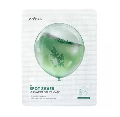 Isntree Mugwort Calming Gauze Mask (Łagodząca maska w płachcie z ekstraktem z bylicy)