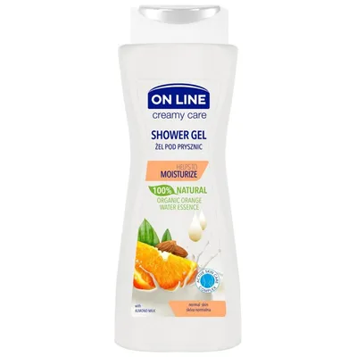 On Line Creamy Care, Almond Milk & Organic Orange, Shower Gel (Żel pod prysznic `Mleczko migdałowe i pomarańcza`)