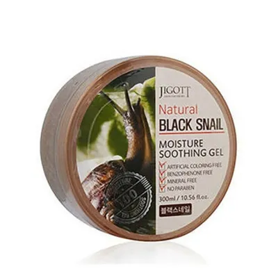 Jigott Natural Black Snail Moisture Soothing Gel (Żel z mucyną czarnego ślimaka)