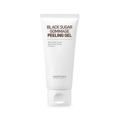 Swanicoco Black Sugar Gommage Peeling Gel (Peeling do twarzy z czarnym cukrem)