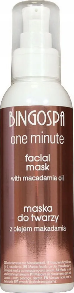 BingoSpa One Minute Facial Mask with Macadamia Oil  (Maska do twarzy z olejem makadamia)
