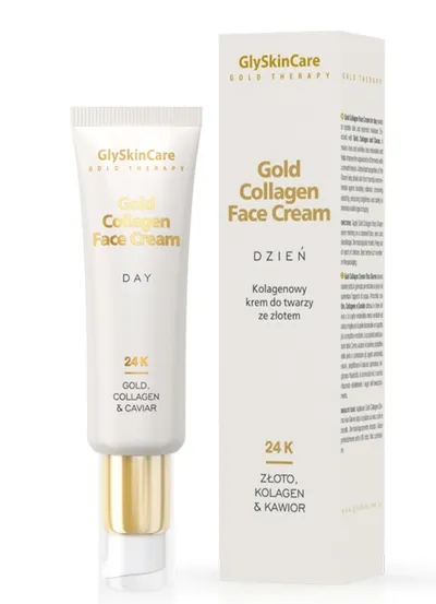 GlySkinCare Gold Collagen Face Cream Day (Kolagenowy krem do twarzy ze złotem na dzień)