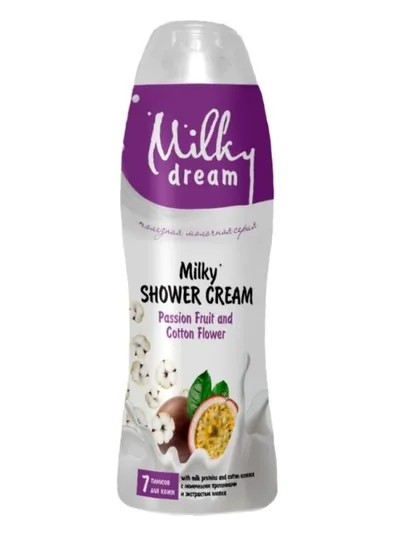 Milky Dream Milky Shower Cream Passion Fruit and Cotton Flower (Kremowy żel pod prysznic `Kwiaty marakui i bawełny`)