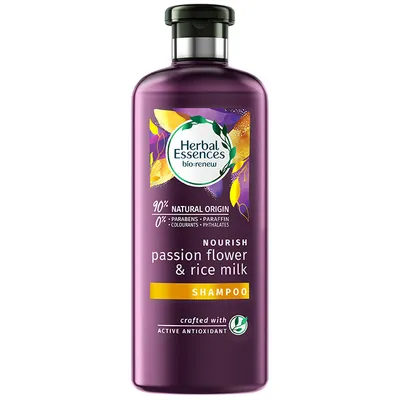 Herbal Essences Bio:renew, Odżywczy szampon do włosów `Passiflora i mleko ryżowe`