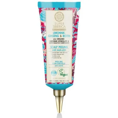 Natura Siberica Super Siberica Professional, Limonnik Ginseng & Biotin Anti Hair Loss Scalp Peeling (Peeling do skóry głowy przeciw wypadaniu włosów)