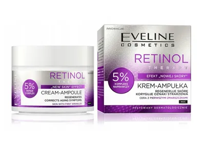 Eveline Cosmetics Retinol Therapy, New Skin Effect, Cream-Ampoule (Krem-ampułka do twarzy z retinolem)