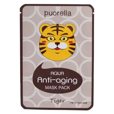 Puorella Aqua Anti-aging Mask Pack Tiger (Przeciwstarzeniowa maska do twarzy `Tygrys`)