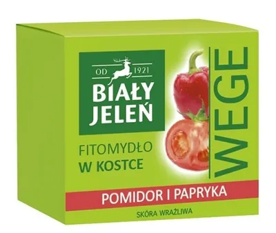 Biały Jeleń Wege, Fitomydło w kostce `Pomidor i papryka`