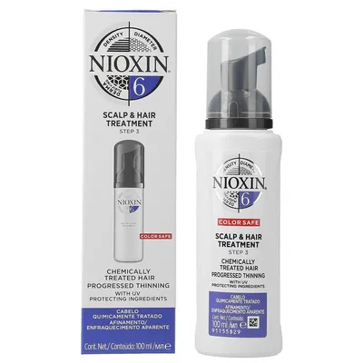 Nioxin System 6, Scalp & Hair Treatment (Kuracja zagęszczająca  do włosów po zabiegach chemicznych z postępującą skłonnością do wypadania)