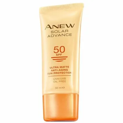 Avon Anew, Solar Advance, Ultra Matte Anti -Aging Sun Protection SPF 50 (Odmładzający ochronny krem do twarzy SPF 50)