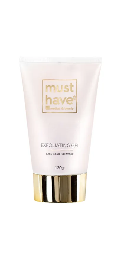 Musthave Gold Essence Exfoliating Gel (Żel złuszczający do twarzy, szyi i dekoltu z 24-karatowym złotem)