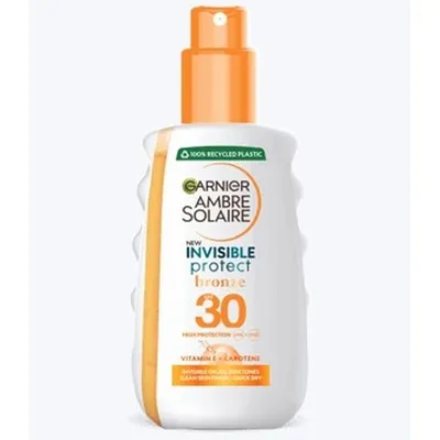 Garnier Ambre Solaire, Invisible Protect Refresh Spray SPF30 (Spray ochronny do opalania SPF30)