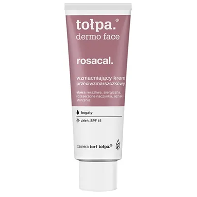 Tołpa Dermo Face, Rosacal, Wzmacniający krem przeciwzmarszczkowy na dzień bogaty SPF 15