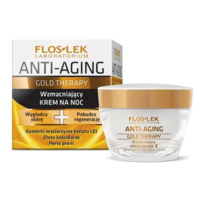 Floslek Gold Therapy, Wzmacniający krem na noc