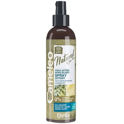 Delia Cameleo, Natural on Your Hair, Aqua Action, Nawilżający spray octowy do włosów