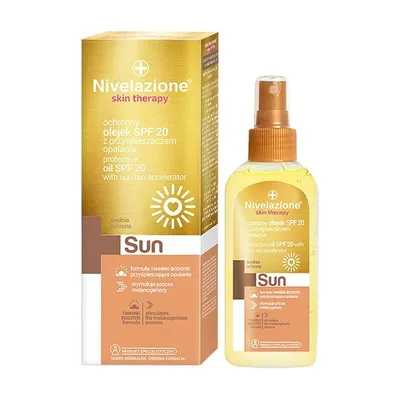 Nivelazione Skin Therapy Sun, ochronny olejek SPF 20 z przyspieszaczem opalania