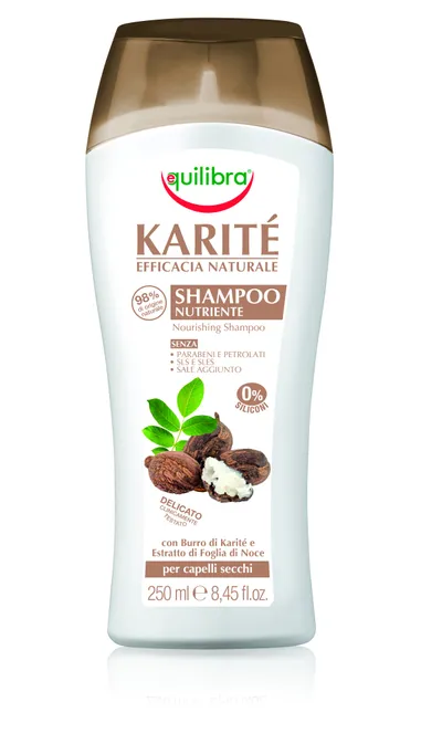 Equilibra Karite, Shampoo Nutriente (Szampon intensywnie odżywiający z masłem shea)