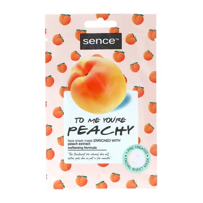 Sence Beauty To My You're Peachy Peach Sheet Mask (Brzoskwiniowa maska do twarzy w płachcie)