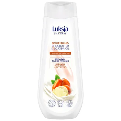 Luksja Silk Care, Nourishing Shea Butter & Jojoba Oil Creamy Shower Gel (Kremowy żel pod prysznic `Odżywcze masło shea i olej jojoba`)