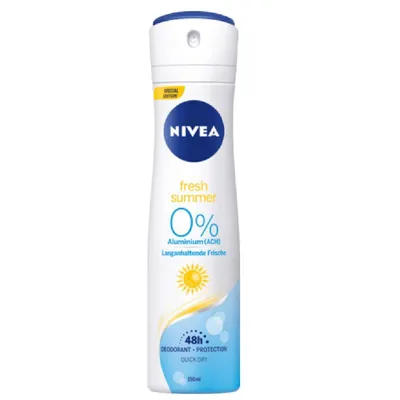 Nivea Fresh Summer, Dezodorant w sprayu `48h Ochrony Bez Aluminium`
