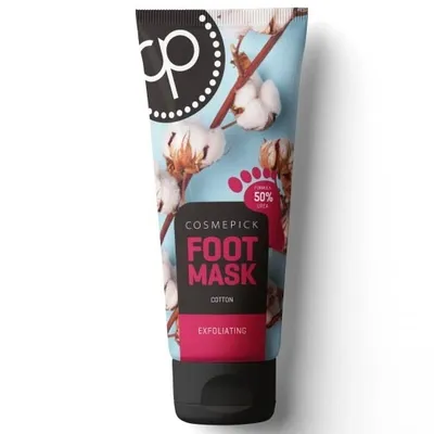 Cosmepick Złuszczająca maska do stóp z bawełną