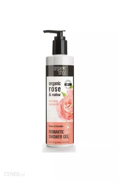 Organic Shop Rose & Mallow Romantic Shower Gel (Żel pod prysznic `Delikatna pielęgnacja`)