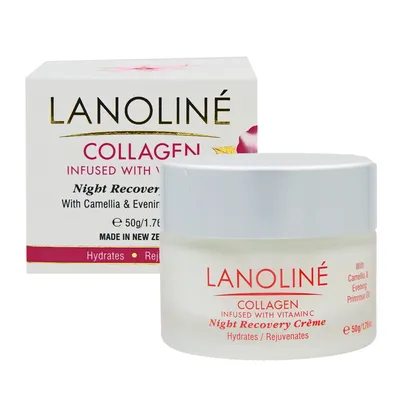 Lanoline Collagen Infused with Vitamin C, Night Recovery Cream (Krem regenerujący na noc z witaminą C)